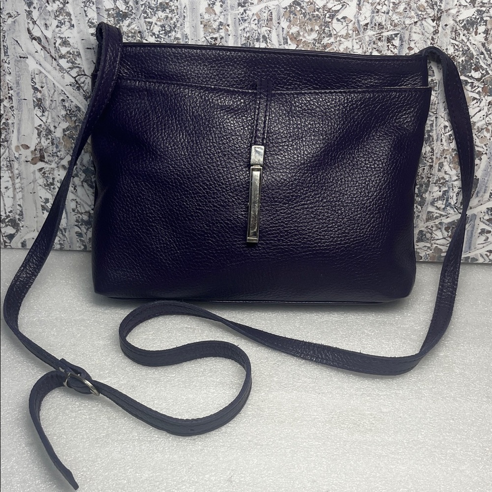 Alex & Co. Purple Leather Crossbody Purse